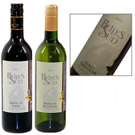 Frence wine duo red and white